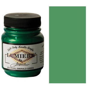 Lumiere Metallic Fabric Paint 2.25oz - Pearlescent Emerald Green