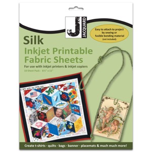 Jacquard Silk Inkjet Printable Fabric Sheets 10 Pack 8.5"x11"