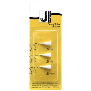 Jacquard Plastic Applicator Tip 3 Pack 0.5mm White