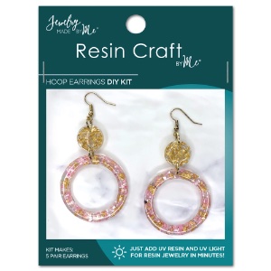 Jewelry Made By Me UV Resin DIY Kit Hoop Earrings