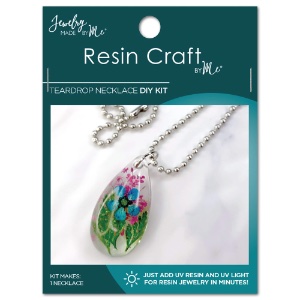 Jewelry Made By Me UV Resin DIY Kit Flower Drop Pendant