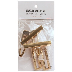 Jewelry Made By Me Blank Hair Clips 6 Pack Gold