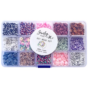 Jewelry Made By Me DIY Bead Box Speckled & Striped Multicolor