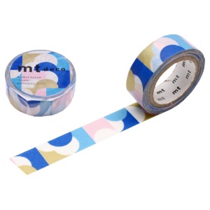 MT Washi Tape DECO Series 15mm Half Circle Pink Blue