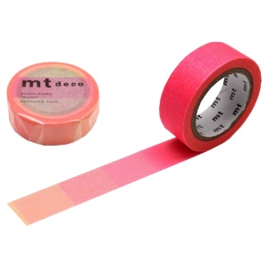MT Washi Tape DECO Series 15mm Fluorescent Pink Yellow