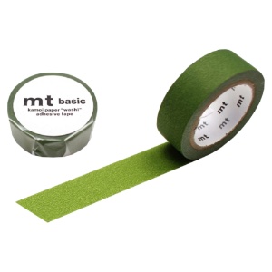 MT Washi Tape BASIC Series 15mm Matte Olive Green