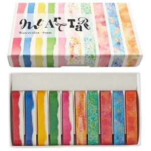 MT Washi Tape Giftbox 9mm x 10 Set Watercolors