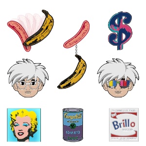 Kid Robot Enamel Pins Andy Warhol