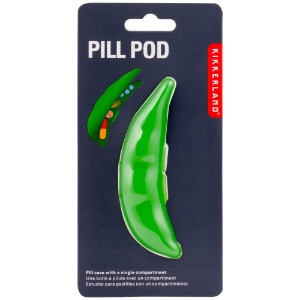 Kikkerland Peapod Pill Case