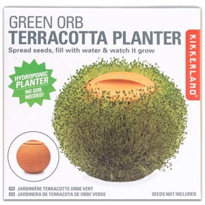 Kikkerland Green Orb Terracotta Planter
