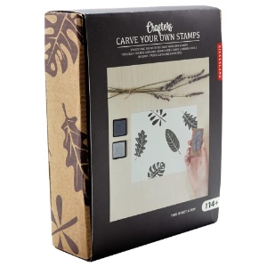 Kikkerland Crafters Carve Your Own Stamps Kit