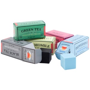 Kikkerland Scented Erasers 5 Set Scented Tea