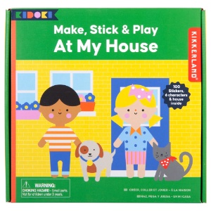 Kikkerland Kidoki Make, Stick & Play: At My House Sticker Set