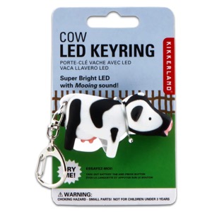 Kikkerland LED Keychain Mooing Cow