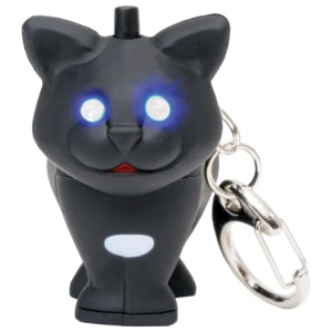 Kikkerland LED Keychain Black Cat