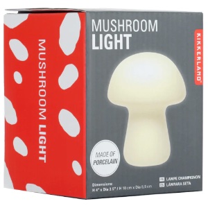 Kikkerland Porcelain Mushroom Light Medium