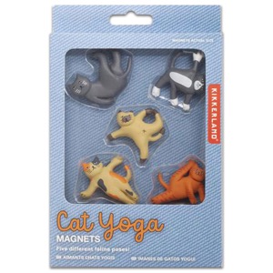 Kikkerland Cat Yoga Magnet 5 Set
