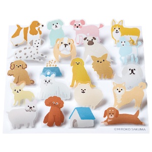 King Jim POP-UP Sticker 21 Set Dogs