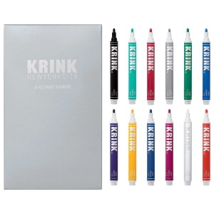 Krink K-42 Alcohol Paint Marker 4.5mm 12 x 10ml Set Assorted