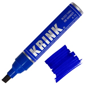 Krink K-73 Chisel Bleed Thru Ink Marker 7mm Blue