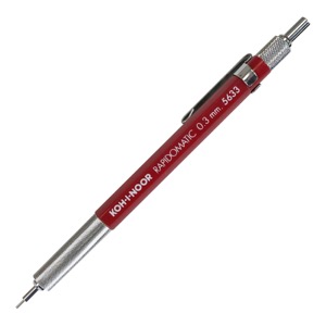Koh-I-Noor Rapidomatic Mechanical Pencil 0.3mm Red