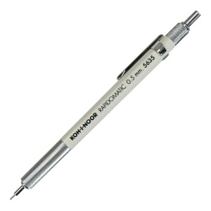 Koh-I-Noor Rapidomatic Mechanical Pencil 0.5mm White