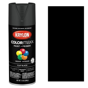 Krylon COLORmaxx Spray Paint 12oz Flat Black