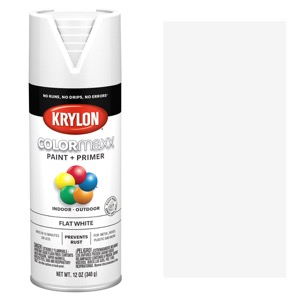 Krylon COLORmaxx Spray Paint 12oz Flat White