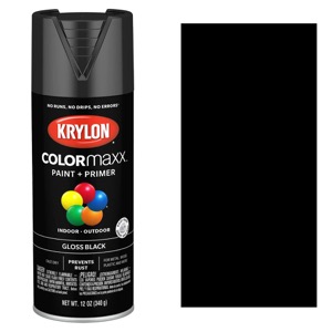 Krylon COLORmaxx Spray Paint 12oz Satin Black