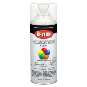 Krylon COLORmaxx Spray Paint 12oz Satin Crystal Clear