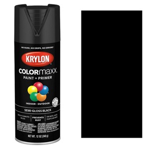 Krylon COLORmaxx Spray Paint 12oz Semi-Gloss Black