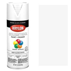 Krylon COLORmaxx Spray Paint 12oz Semi-Gloss White
