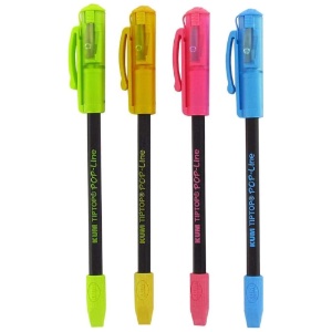 Tiptop Popline Cap Pencil Sharpener with Eraser - Assorted Colors