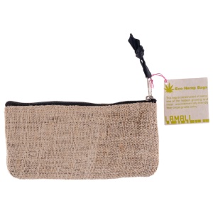 Lama Li Handmade Hemp Brush Bag 4"x8" Natural