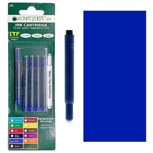 Monteverde USA Lamy Fountain Pen Cartridge Refill 5 Pack Blue