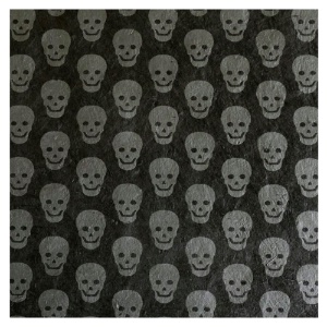 Lamali Decorative Lokta Paper Calavera 20"x30" Black Skull