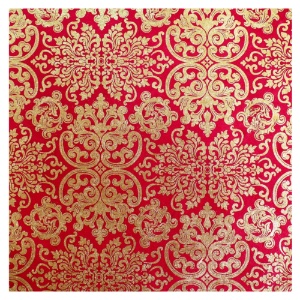 Lamali Decorative Lokta Paper Mandchou 20"x30" Red/Gold