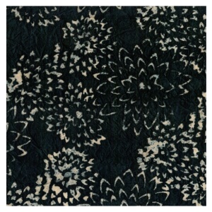 Lamali Decorative Lokta Paper Tomoe 20"x30" Black/White