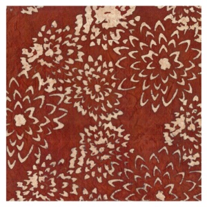 Lamali Decorative Lokta Paper Tomoe 20"x30" Rust/White