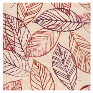 Lamali Decorative Lokta Paper Leaves 20"x30" Pink/Purple