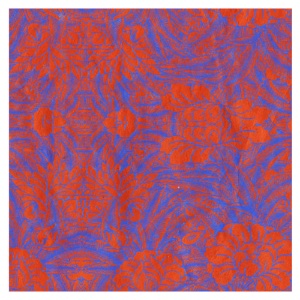 Lamali Decorative Lokta Paper Tropical 20"x30" Red/Blue