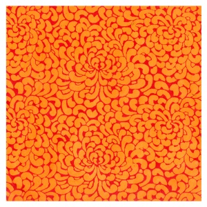 Lamali Decorative Lokta Paper Kikou 20"x30" White/Orange