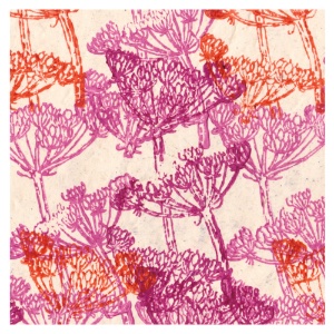 Lamali Decorative Lokta Paper Anise Flowers 20"x30" Violet
