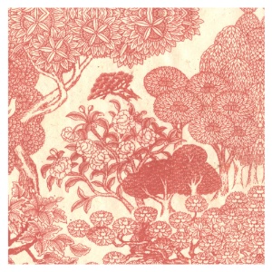 Lamali Decorative Lokta Paper Kongpo 20"x30" Cream/Peach