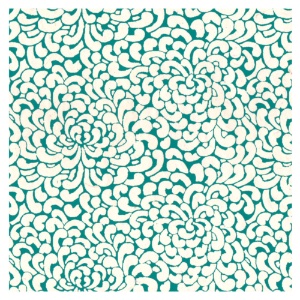 Lamali Decorative Lokta Paper Kikou 20"x30" White/Emerald