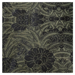 Lamali Decorative Lokta Paper Rhododendron 20"x30" Black/Cream