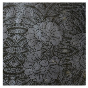 Lamali Decorative Lokta Paper Rhododendron 20"x30" Anthracite/Black