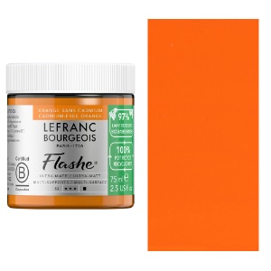 Lefranc & Bourgeois Flashe Bio-Based Vinyl Paint 75ml Cadmium-Free Orange