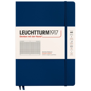Leuchtturm1917 A5 Notebook Medium Hardcover Ruled 5.8"x8.3" Navy