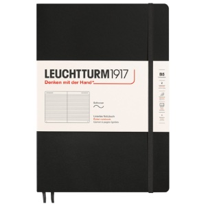 LEUCHTTURM1917 Notebook Composition B5 Softcover 7"x10" Ruled Black